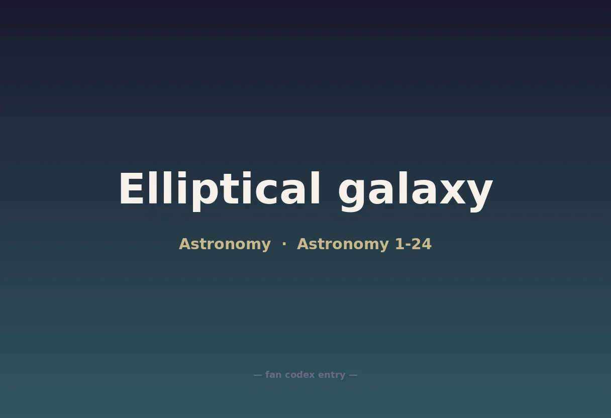 Elliptical galaxy