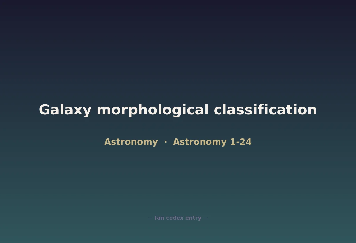 Galaxy morphological classification