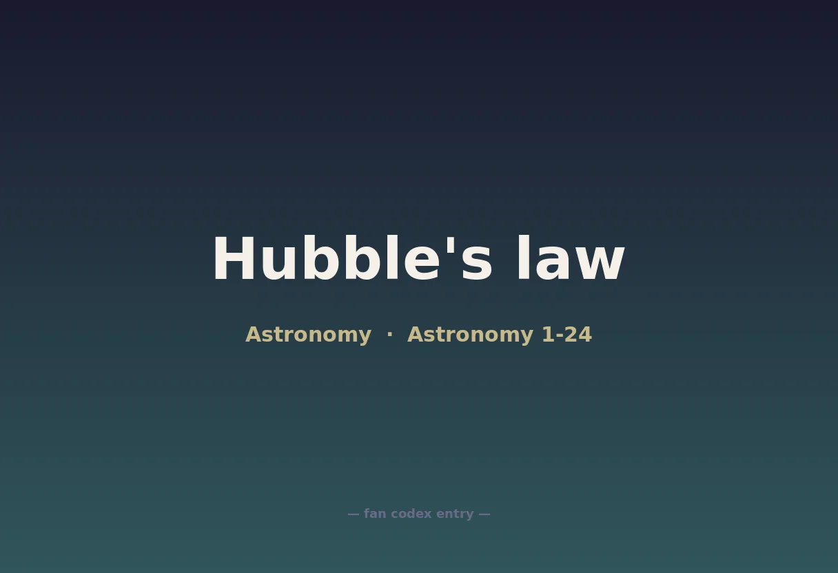 Hubble's law