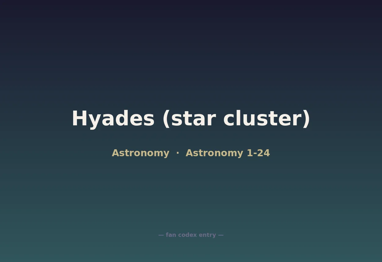 Hyades (star cluster)